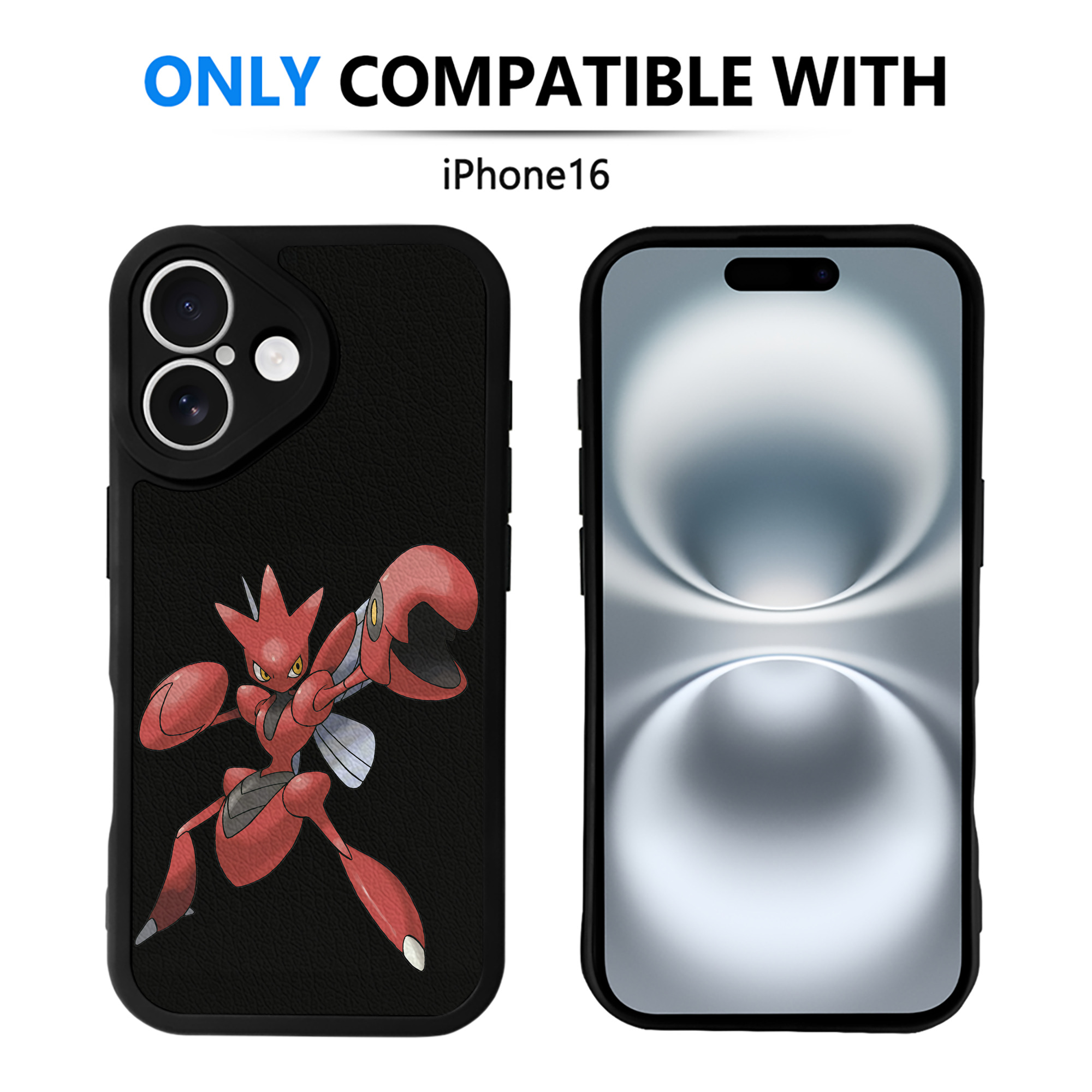 （画像用） ポケットモンスター Pokémon 【iPhone 16シリーズ対応】シリコンスマホケース（レザー調） 材質：シリコン